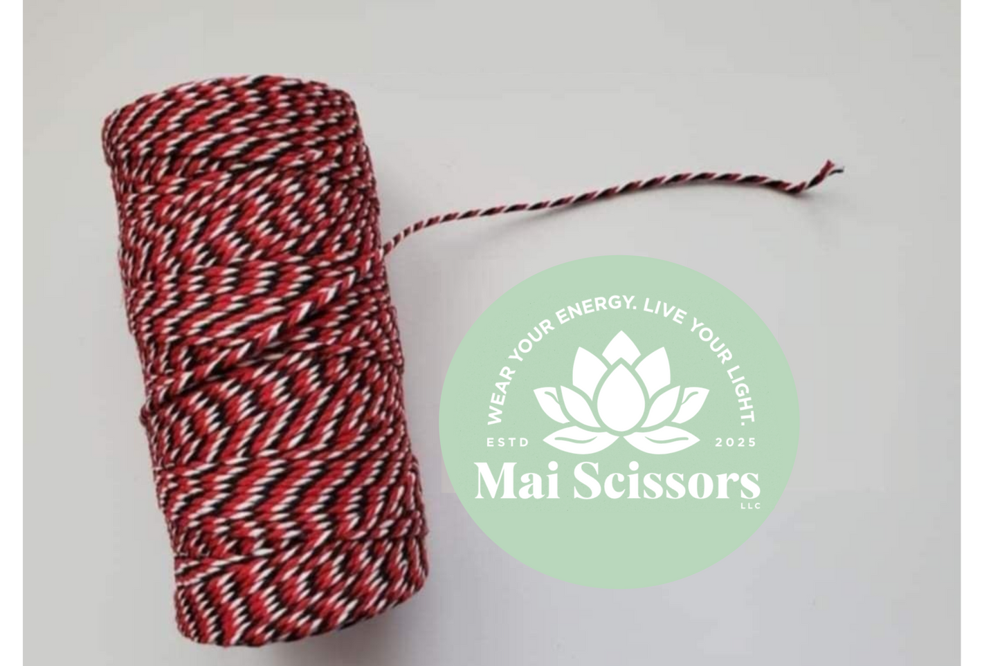 1.5mm Red, White, and Black Twine